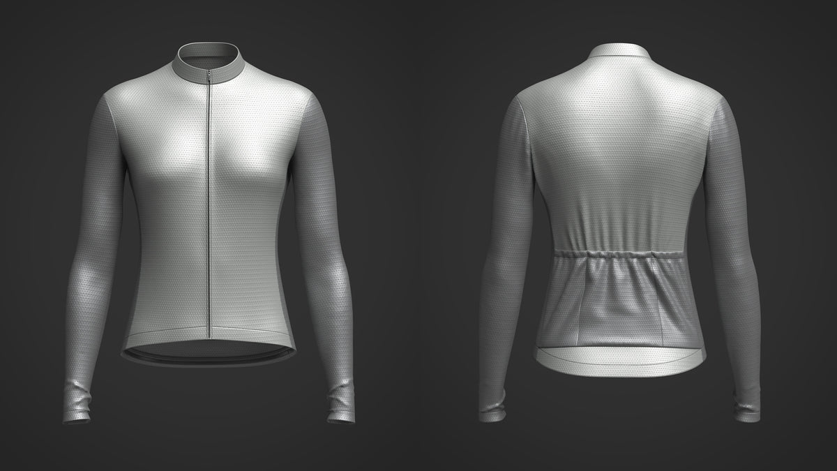 Women full Sleeve Cycling Jersey 3d Model Marvelous Designer-Clo3d-fbx-obj-Zprj