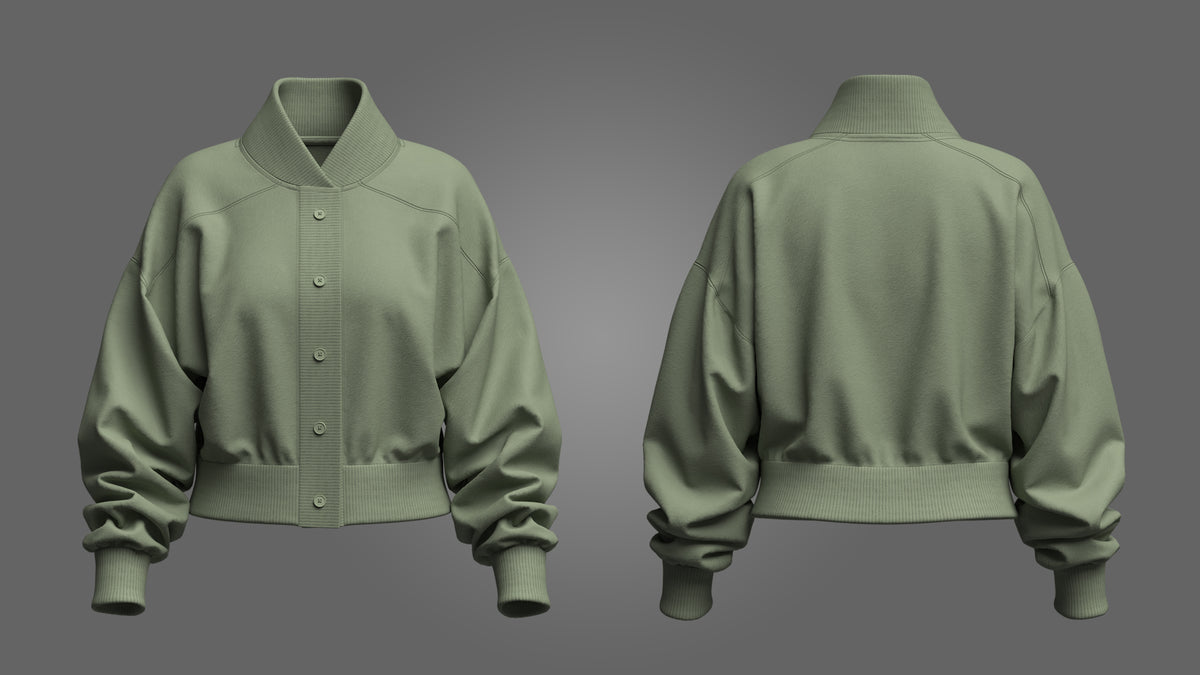 Women's Bomber Jacket 3d Model Marvelous Designer-Clo3d-fbx-obj-Zprj