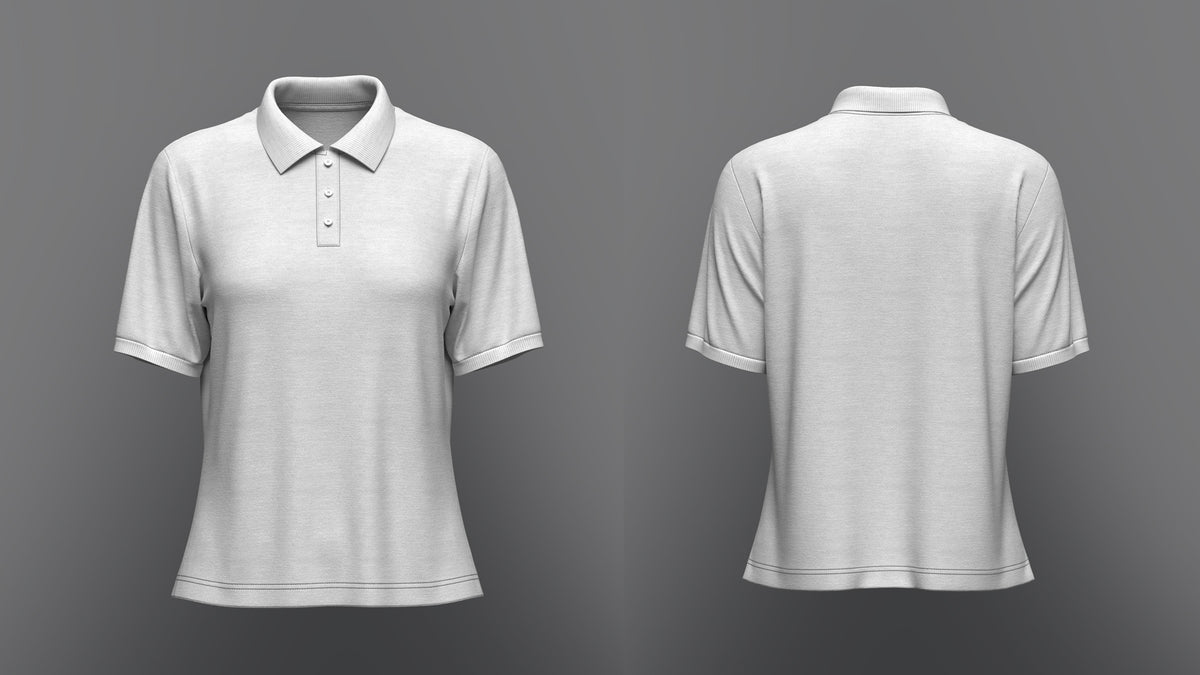 Women Regular Fit Half Sleeve Polo T-Shirt 3d Model Marvelous Designer-Clo3d-fbx-obj-Zprj