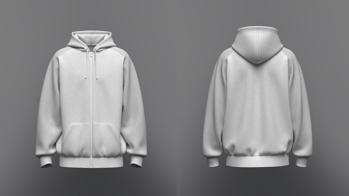 Men's Raglan Oversize Front Zip Hoodie 3d Model Marvelous Designer-Clo3d-fbx-obj-Zprj