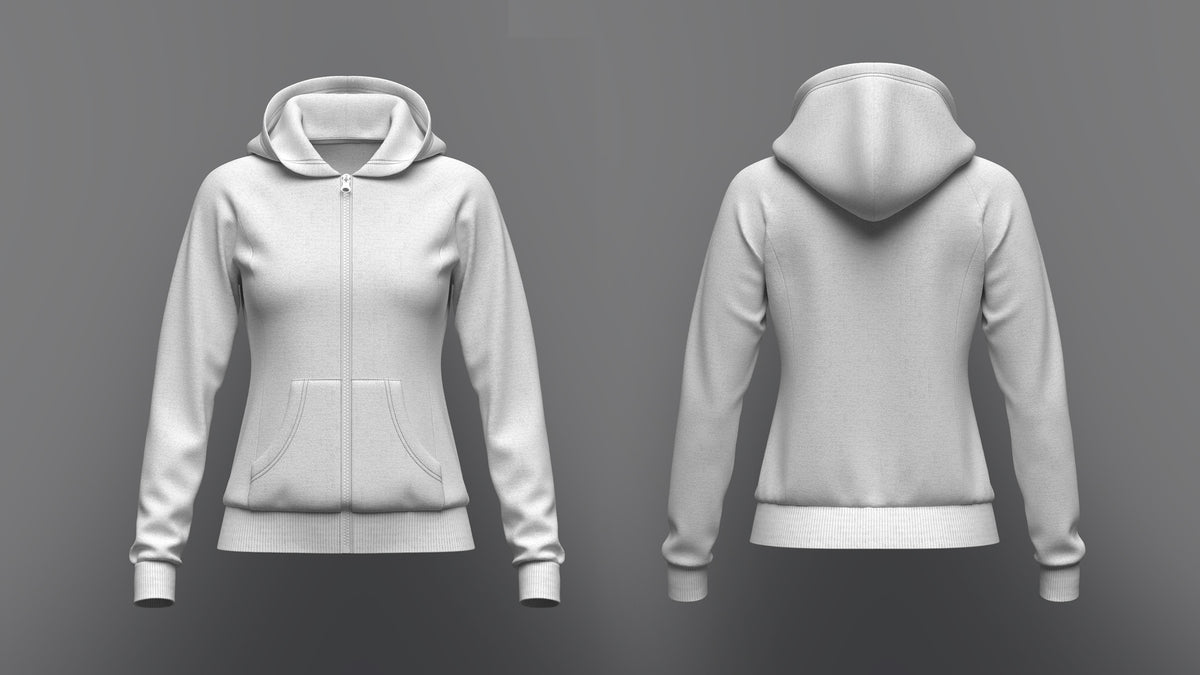 Women's Front Zip Hoodie 3d Model Marvelous Designer-Clo3d-fbx-obj-Zprj