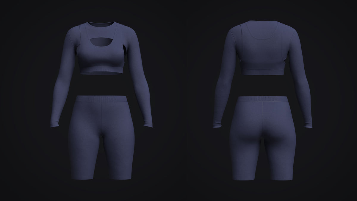 Gym Wear 3d Model Marvelous Designer-Clo3d-fbx-obj-Zprj