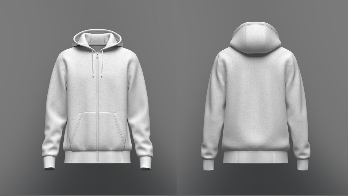 Male Hoodie 3d Model Marvelous Designer-Clo3d-fbx-obj-Zprj