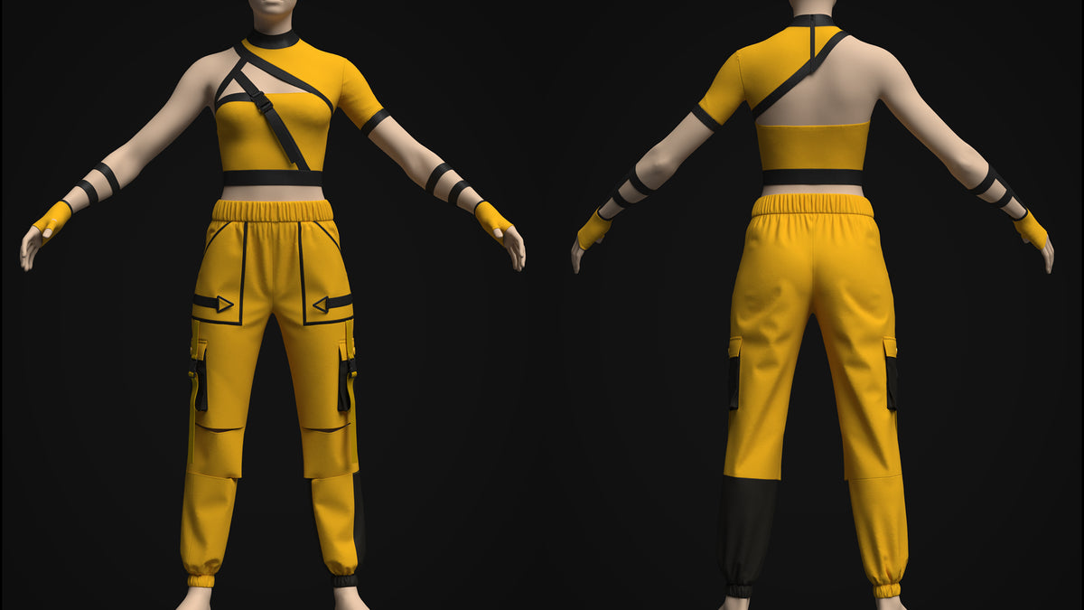 Women Outfit 3d Model Marvelous Designer-Clo3d-fbx-obj-Zprj