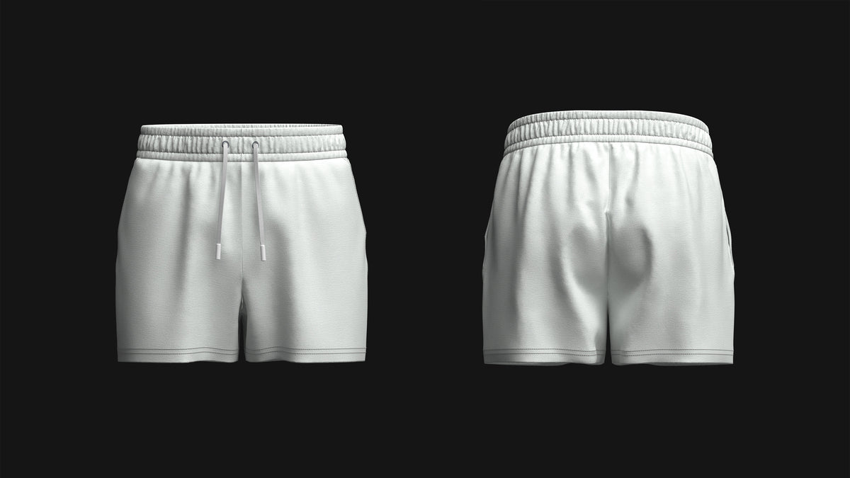 Men's Elastic Shorts 3d Model Marvelous Designer-Clo3d-fbx-obj-Zprj