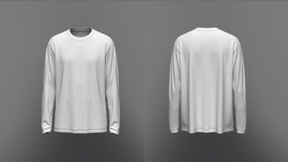 Men's full Sleeve T-Shirt 3d Model Marvelous Designer-Clo3d-fbx-obj-Zprj