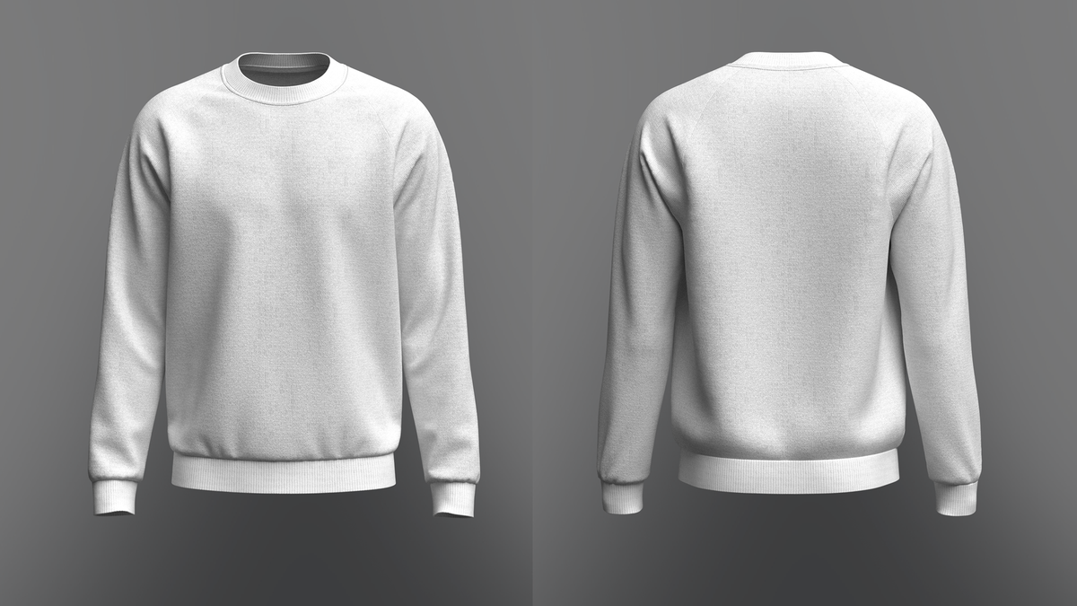 Men's Sweatshirt 3d Model Marvelous Designer-Clo3d-fbx-obj-Zprj