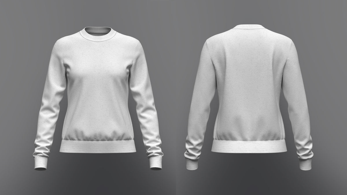 Women's Sweatshirt 3d Model Marvelous Designer-Clo3d-fbx-obj-Zprj