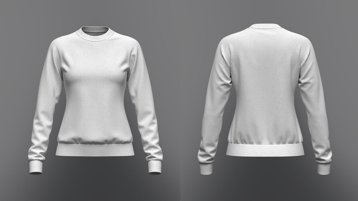 Women's Raglan Sweatshirt 3d Model Marvelous Designer-Clo3d-fbx-obj-Zprj