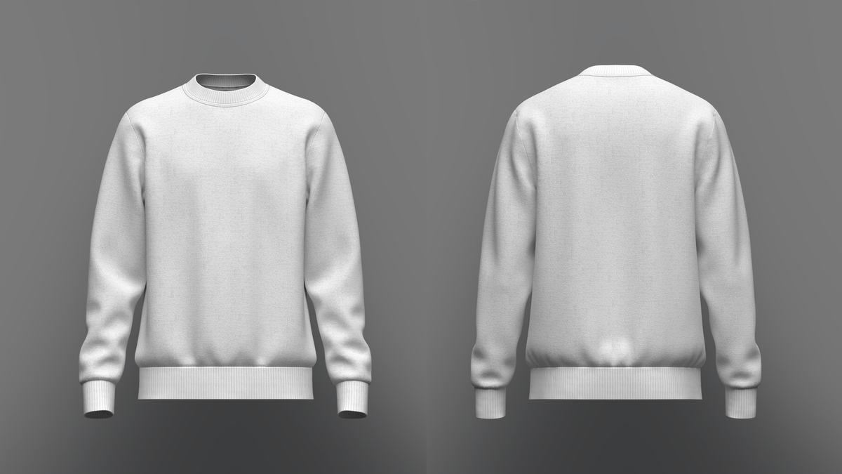 Men Sweatshirt 3d Model Marvelous Designer-Clo3d-fbx-obj-Zprj