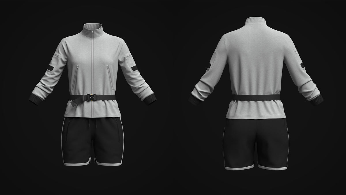Womens Jacket And Shorts Outfit 3d Model Marvelous Designer-Clo3d-fbx-obj-Zprj