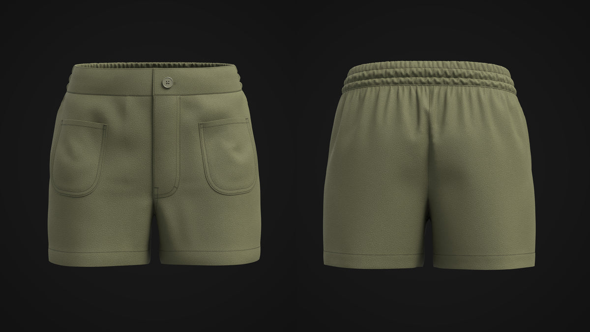 Women's Shorts 3d Model Marvelous Designer-Clo3d-fbx-obj-Zprj