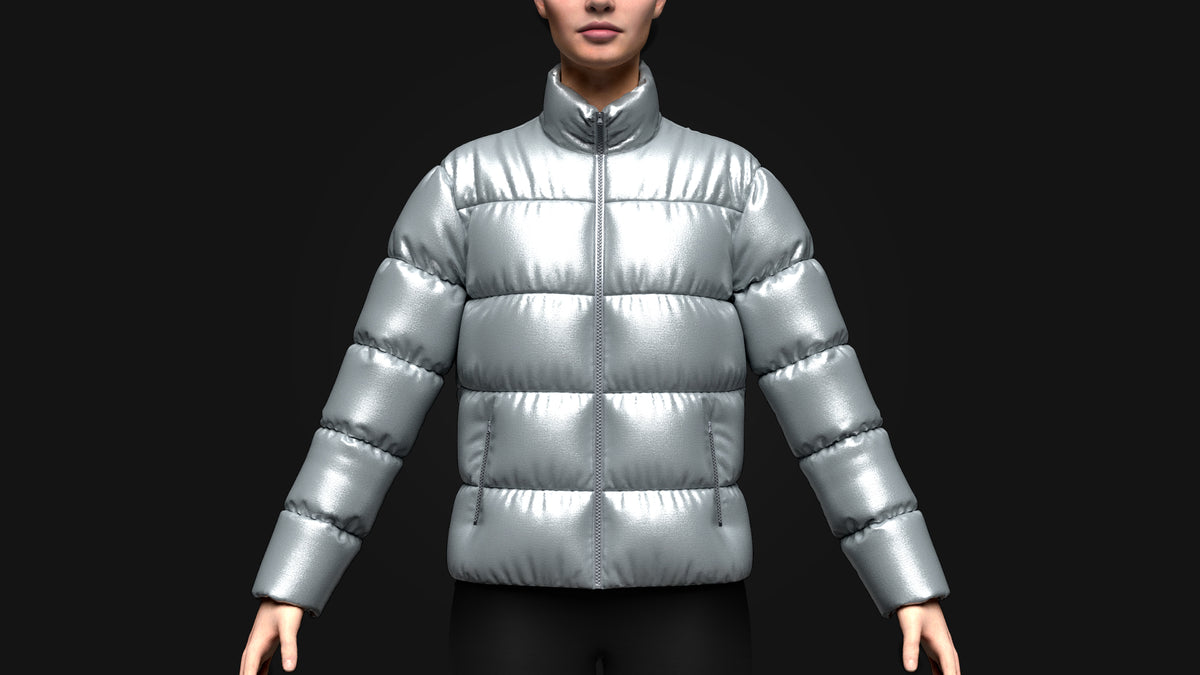 Women's Puffer Jacket 3d Model Marvelous Designer-Clo3d-fbx-obj-Zprj