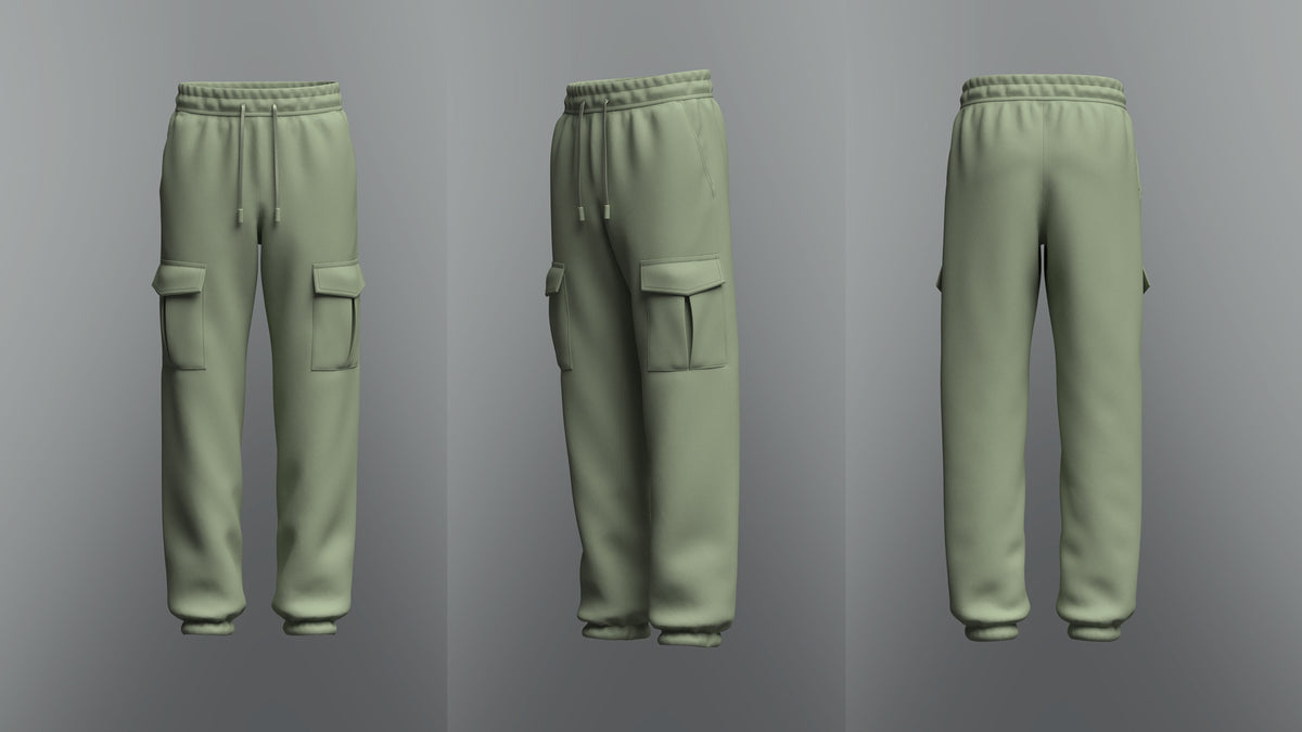 Male Cargo Pant 3d Model Marvelous Designer-Clo3d-fbx-obj-Zprj