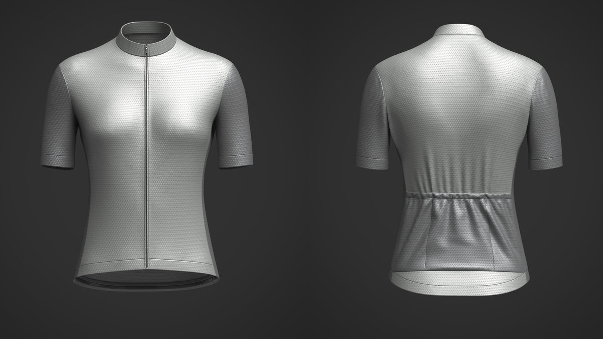 Women Half Sleeve Cycling Jersey 3d Model Marvelous Designer-Clo3d-fbx-obj-Zprj