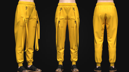 Women's Cargo Pant 3d Model Marvelous Designer-Clo3d-fbx-obj-Zprj