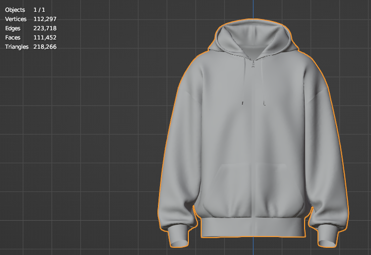 Men's Oversize Front Zip Hoodie 3d Model Marvelous Designer-Clo3d-fbx-obj-Zprj