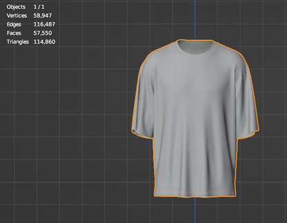 Men's Oversized T-shirt 3d Model Marvelous Designer-Clo3d-fbx-obj-Zprj