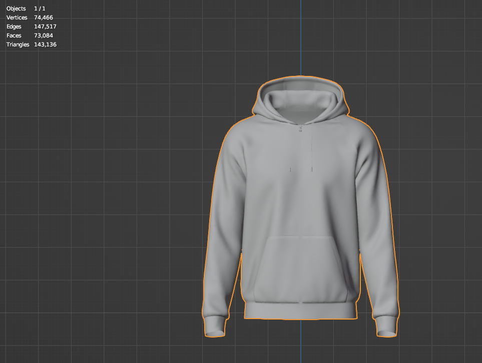 Men's Hoodie 3d Model Marvelous Designer-Clo3d-fbx-obj-Zprj