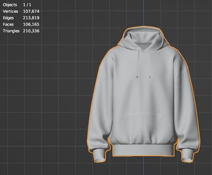 Men's Oversize Hoodie 3d Model Marvelous Designer-Clo3d-fbx-obj-Zprj