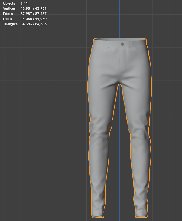 Men's Black Denim Pant 3d Model Marvelous Designer-Clo3d-fbx-obj-Zprj