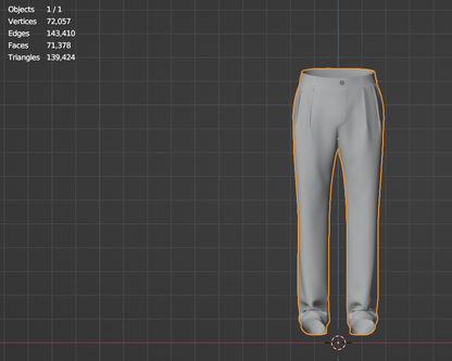 Men's Double Pleat Pant 3d Model Marvelous Designer-Clo3d-fbx-obj-Zprj