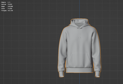 Male's Hoodie 3d Model Marvelous Designer-Clo3d-fbx-obj-Zprj