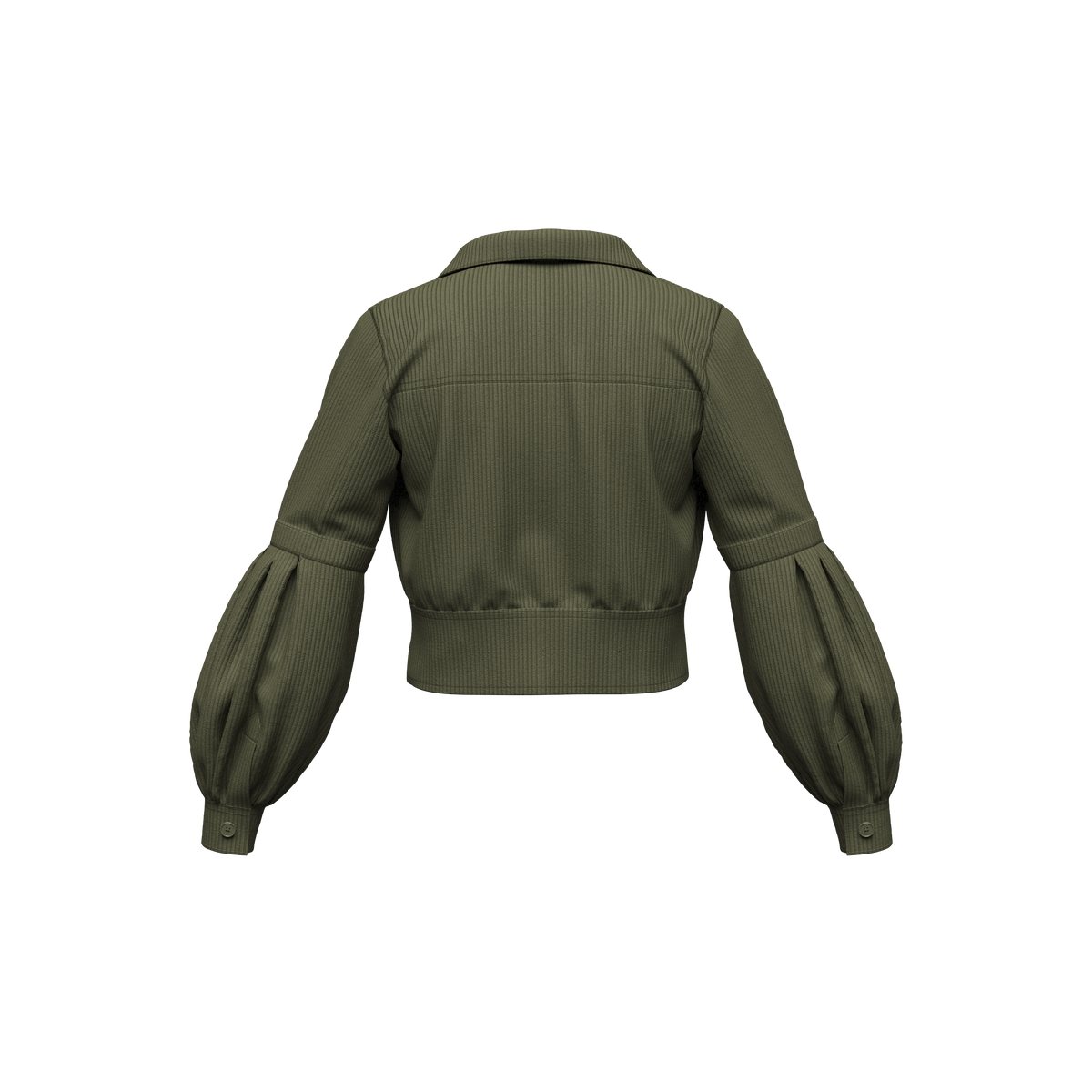 Women's Corduroy Cropped Jacket 3d Model Marvelous Designer-Clo3d-fbx-obj-Zprj