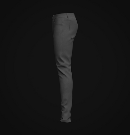 Men's Black Denim Pant 3d Model Marvelous Designer-Clo3d-fbx-obj-Zprj