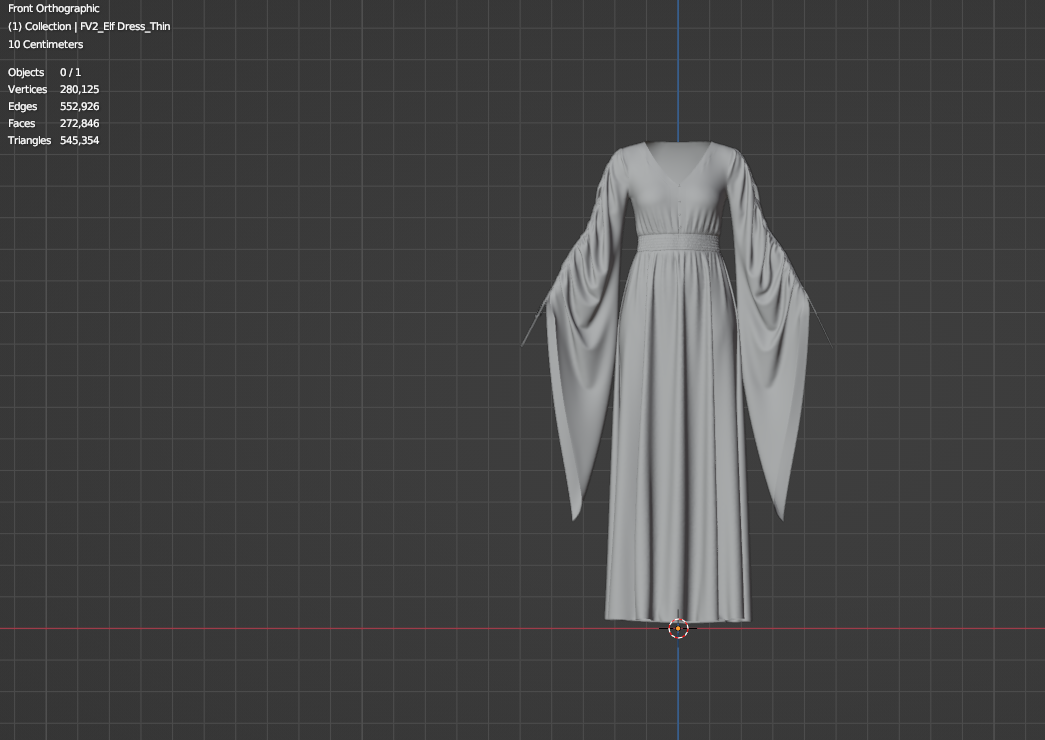 Elf Dress 2 3d Model Marvelous Designer-Clo3d-fbx-obj-Zprj