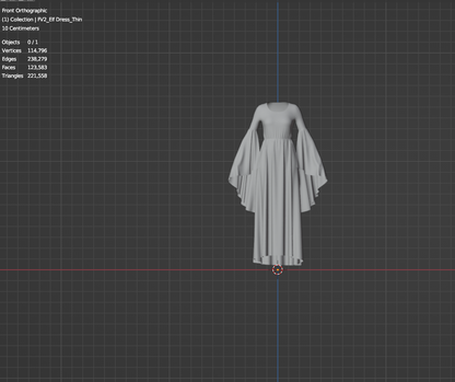 Elf Dress 3d Model Marvelous Designer-Clo3d-fbx-obj-Zprj