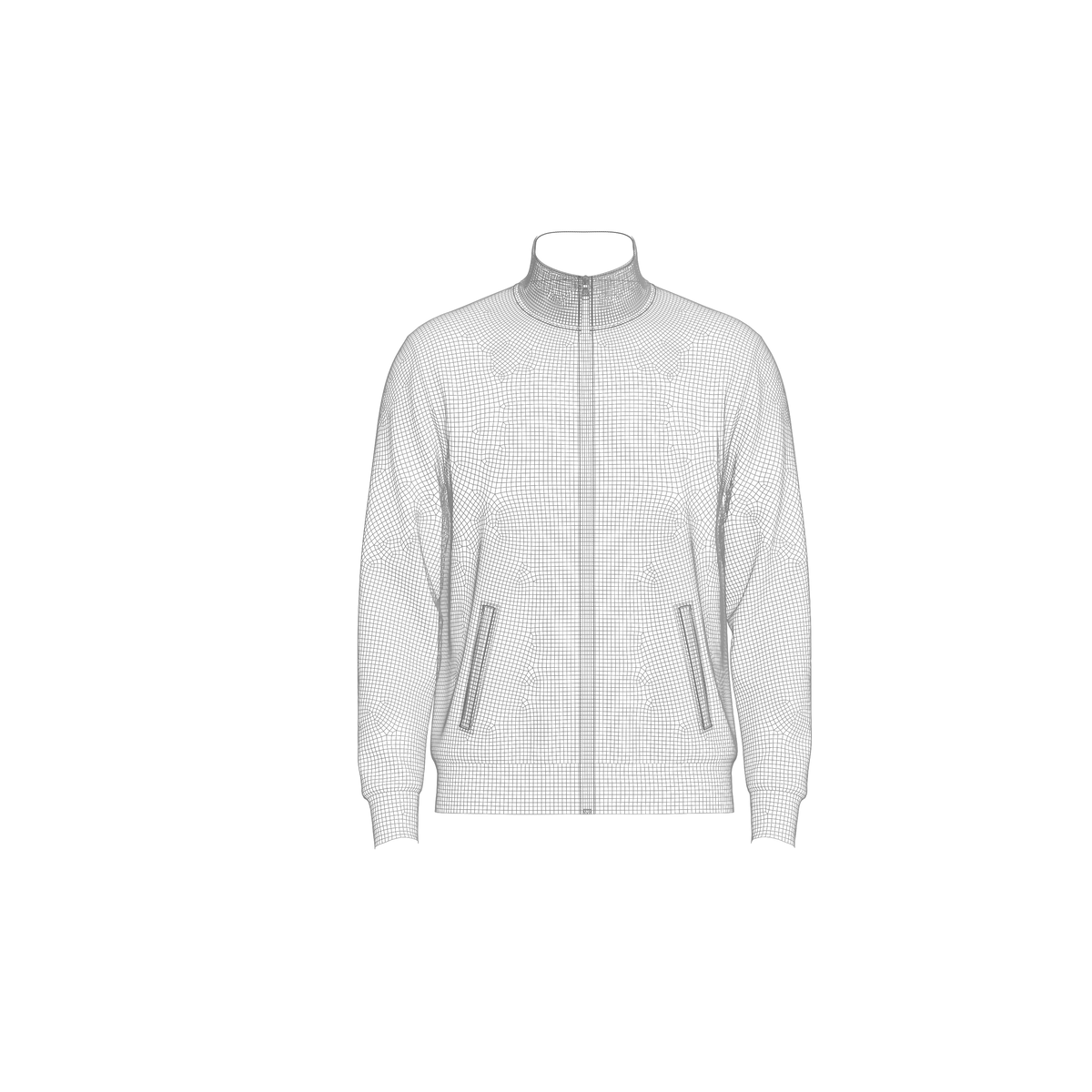 Male Full Zip Stand Collar Jacket 3d Model Marvelous Designer-Clo3d-fbx-obj-Zprj
