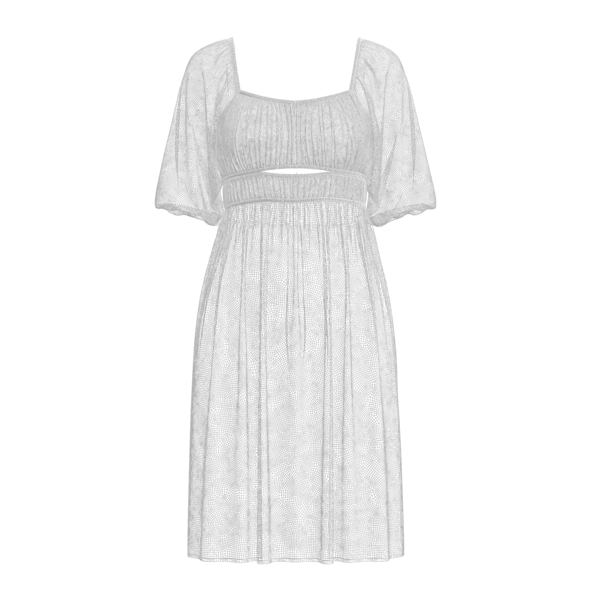 Female Gathered dress 3d Model Marvelous Designer-Clo3d-fbx-obj-Zprj