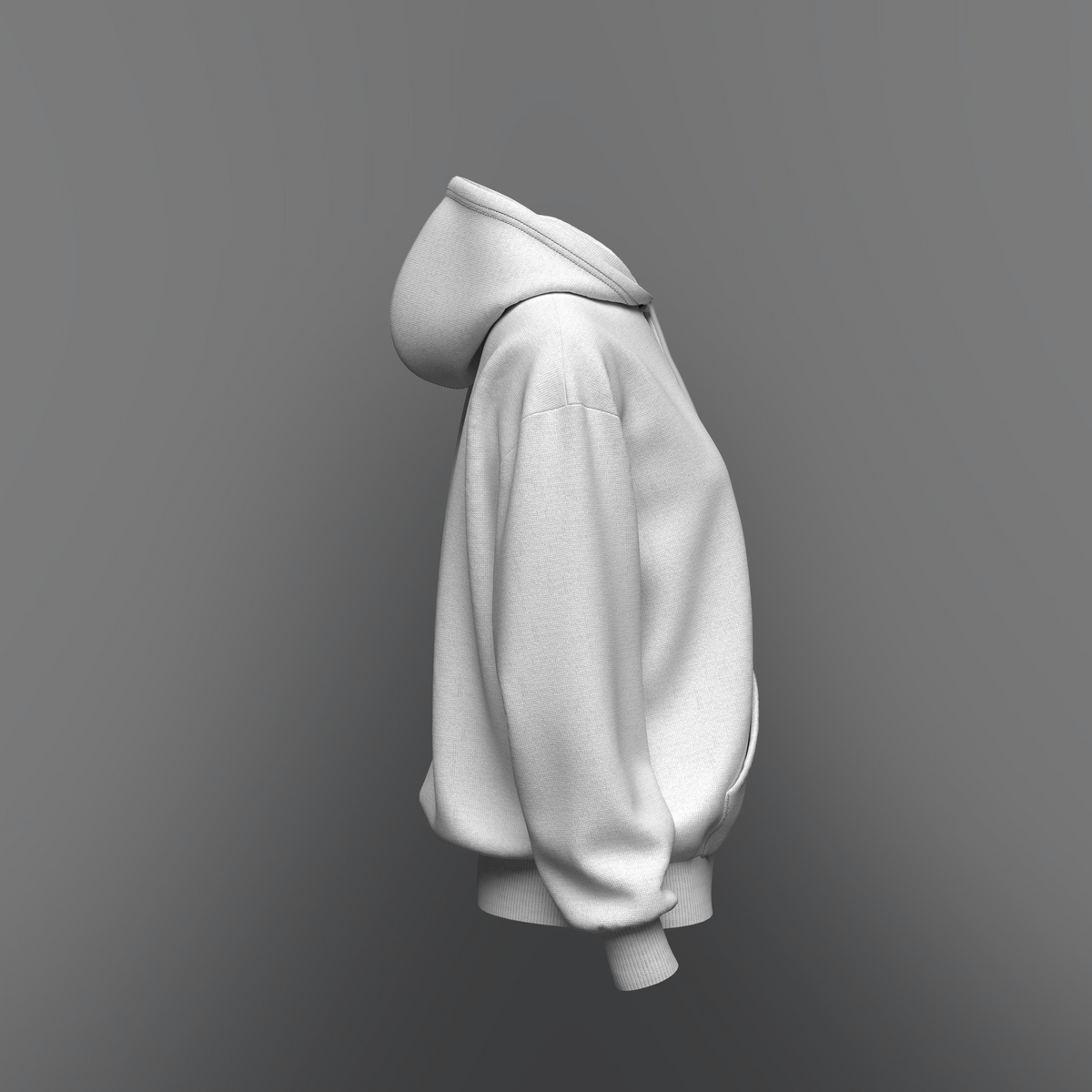 Women's Oversized Hoodie Set in No Zip 3d Model Marvelous Designer-Clo3d-fbx-obj-Zprj