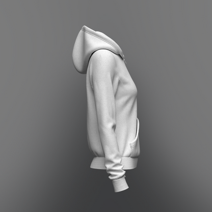 Women's front Zip Hoodie 3d Model Marvelous Designer-Clo3d-fbx-obj-Zprj