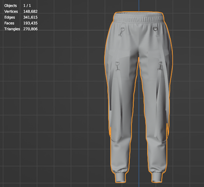 Women's Cargo Pant 3d Model Marvelous Designer-Clo3d-fbx-obj-Zprj