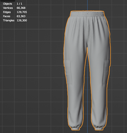 Women's Corduroy Pant 3d Model Marvelous Designer-Clo3d-fbx-obj-Zprj