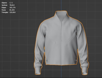 Men's Bomber Jacket 3d Model Marvelous Designer-Clo3d-fbx-obj-Zprj