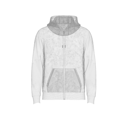 Men's Front Zip Hoodie 3D Clothing Model | CLO3D, ZPRJ, FBX & OBJ
