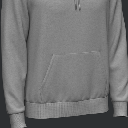 Male Hoodie Hood Down 3d Model Marvelous Designer-Clo3d-fbx-obj-Zprj