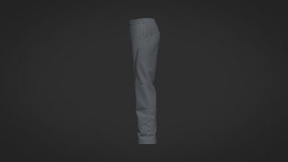 Male Motorcycle Pant 3d Model Marvelous Designer-Clo3d-fbx-obj-Zprj