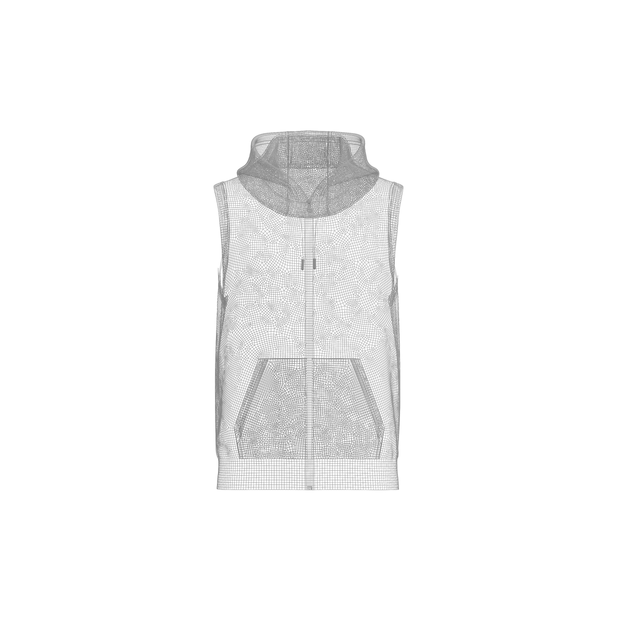 Male Sleeveless Hoodie 3d Model Marvelous Designer-Clo3d-fbx-obj-Zprj