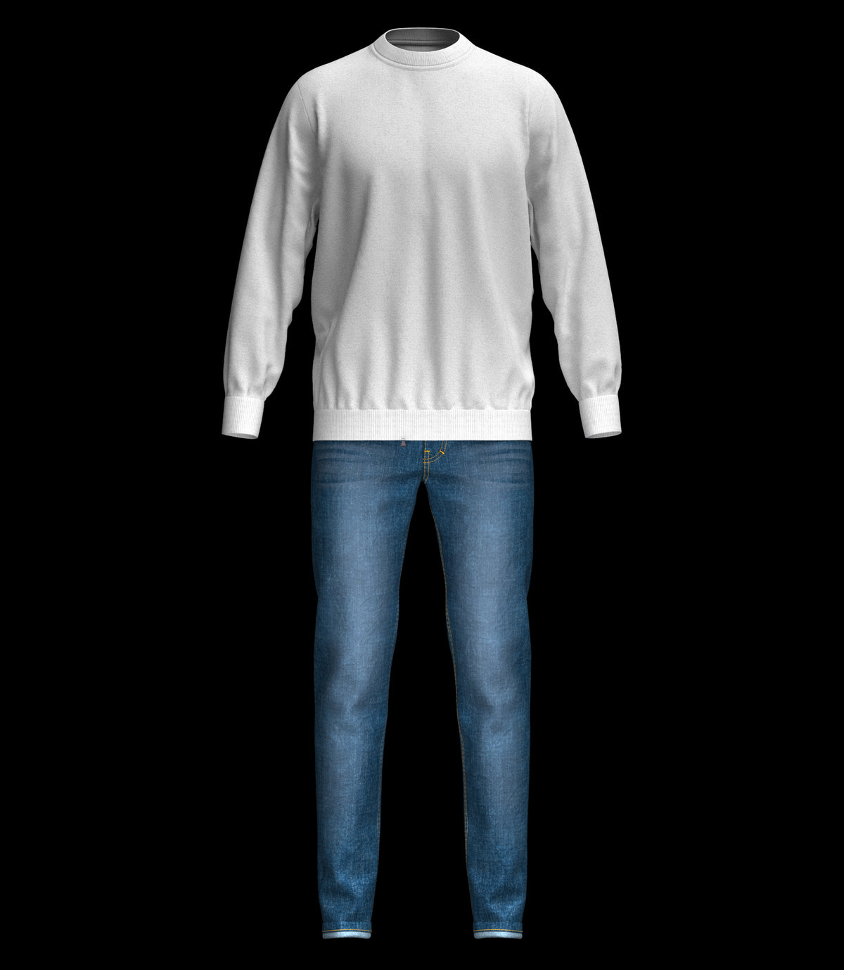 Men's Winter Outfit Bomber Jacket Sweatshirt Jeans 3d Model Marvelous Designer-Clo3d-fbx-obj-Zprj