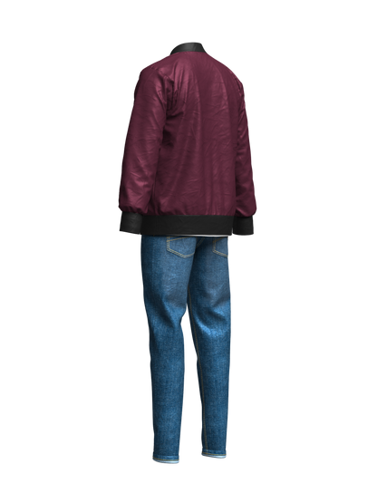Men's Winter Outfit Bomber Jacket Sweatshirt Jeans 3d Model Marvelous Designer-Clo3d-fbx-obj-Zprj