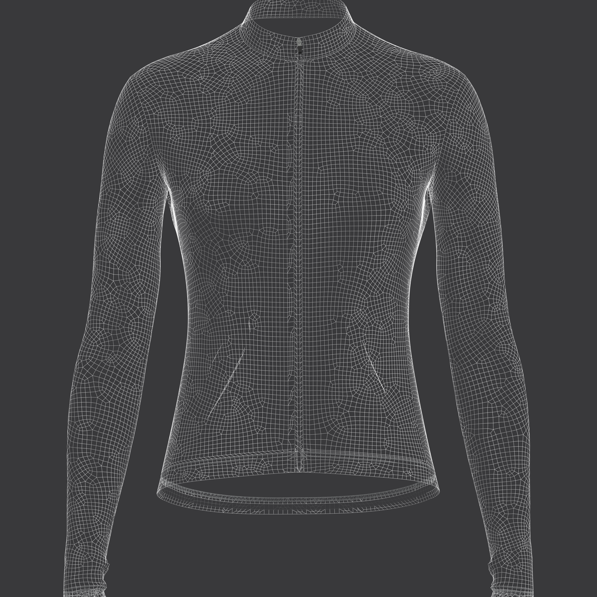 Women full Sleeve Cycling Jersey 3d Model Marvelous Designer-Clo3d-fbx-obj-Zprj