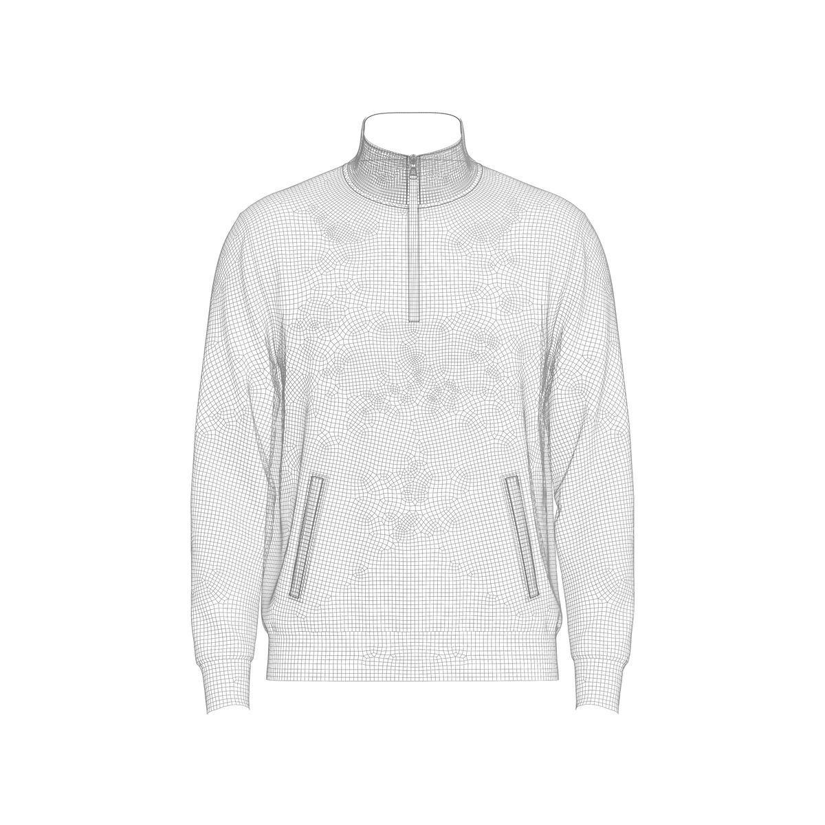 Male Quarter Zip Stand Collar Jacket 3d Model Marvelous Designer-Clo3d-fbx-obj-Zprj