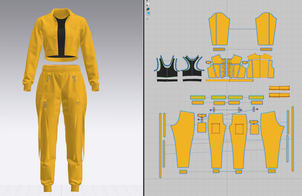 Women's Street wear Outfit 3d Model Marvelous Designer-Clo3d-fbx-obj-Zprj