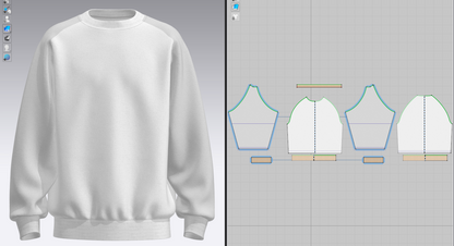 Men's Raglan Sweatshirt 3d Model Marvelous Designer-Clo3d-fbx-obj-Zprj
