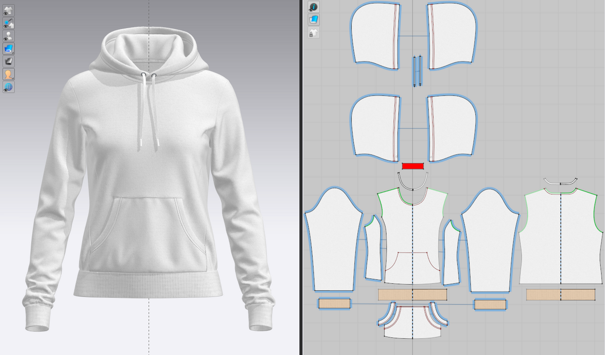 Women's Regular Fit Hoodie 3d Model Marvelous Designer-Clo3d-fbx-obj-Zprj