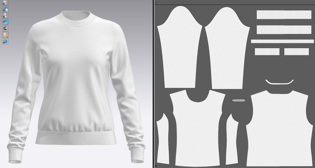 Women's Sweatshirt 3d Model Marvelous Designer-Clo3d-fbx-obj-Zprj